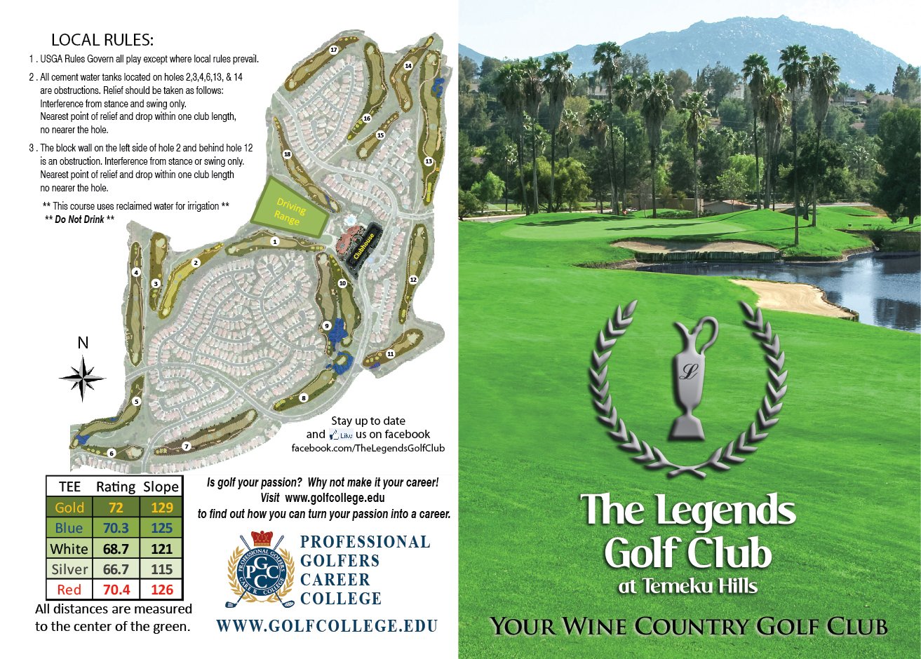 Scorecard The Legends Golf Club